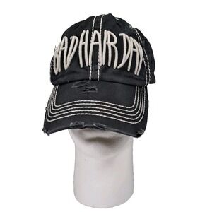 KBETHOS Vintage Bad Hair Day Distressed Baseball Cap Black Contrast Stitch Hat